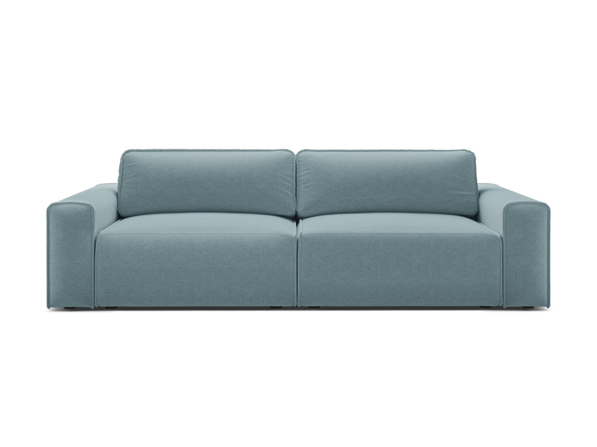 3-Sitzer Sofa Victor mit Schlaffunktion und Stauraum in Light Blue-Moly präsentiert im Onlineshop von KAQTU Design AG. Bettsofa ist von Micadoni