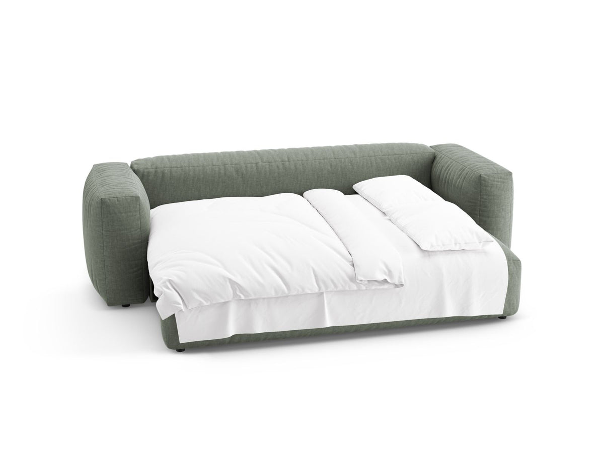 3-Sitzer Sofa mit Schlaffunktion Martina in Moss Green-Boston präsentiert im Onlineshop von KAQTU Design AG. Bettsofa ist von Micadoni