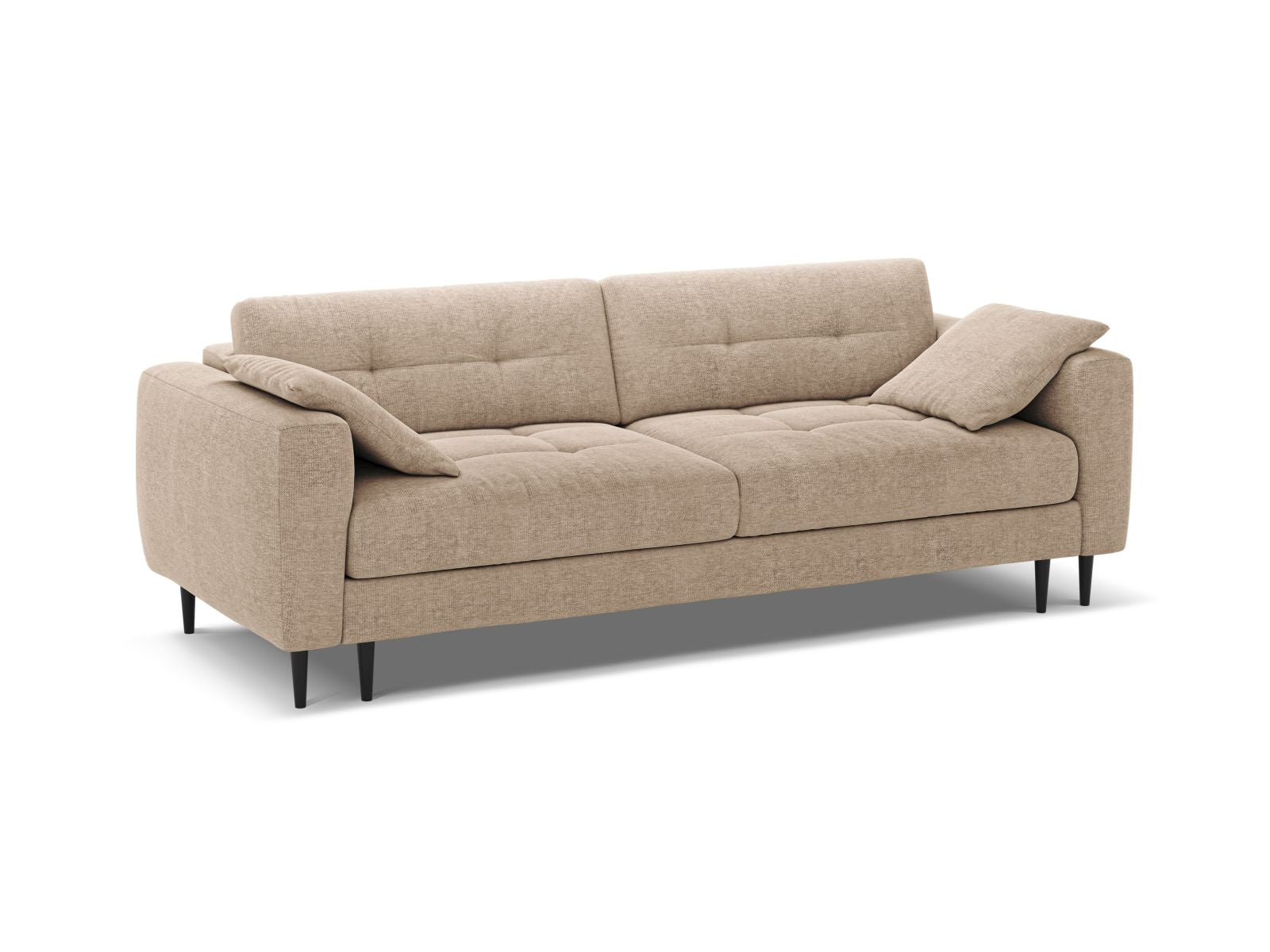 Elegantes 3-Sitzer Sofa Bemy von Micadoni, vielseitig mit Schlaffunktion und praktischem Stauraum, ideal für jedes Wohnzimmer.
