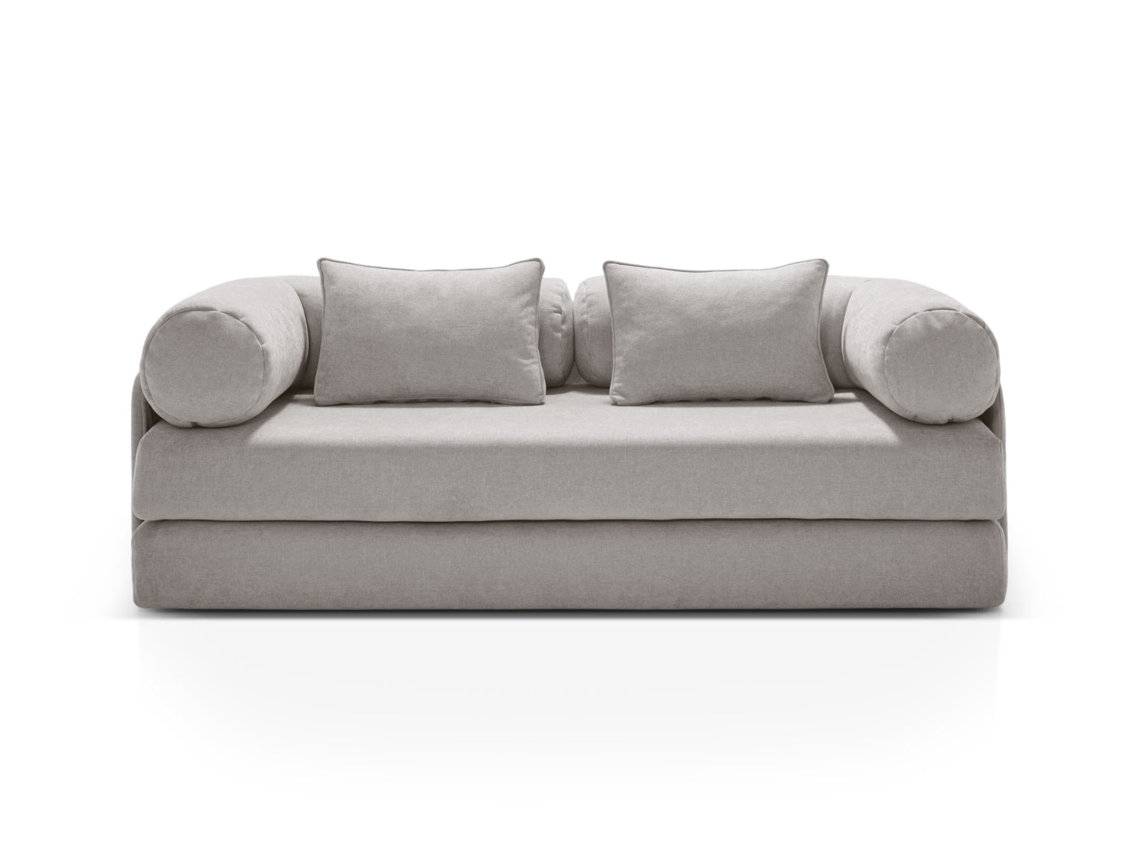3-Sitzer Sofa mit Schlaffunktion Dreamy in Light Grey-Liberty präsentiert im Onlineshop von KAQTU Design AG. Bettsofa ist von Micadoni