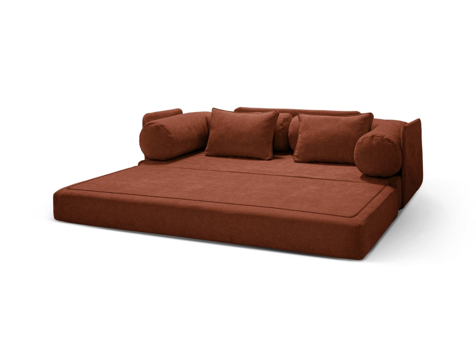 Elegantes 3-Sitzer Sofa Dreamy in Brick-Liberty, ideal für gemütliche Abende und als praktisches Schlafsofa für Übernachtungsgäste.