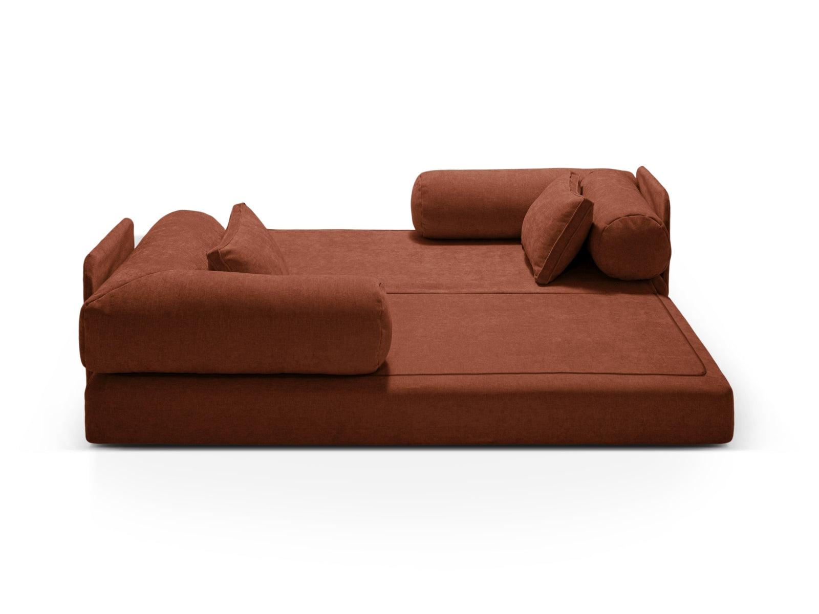 Stylisches 3-Sitzer Sofa Dreamy in Brick-Liberty, perfekt für entspannte Stunden und als funktionales Schlafsofa für Gäste.