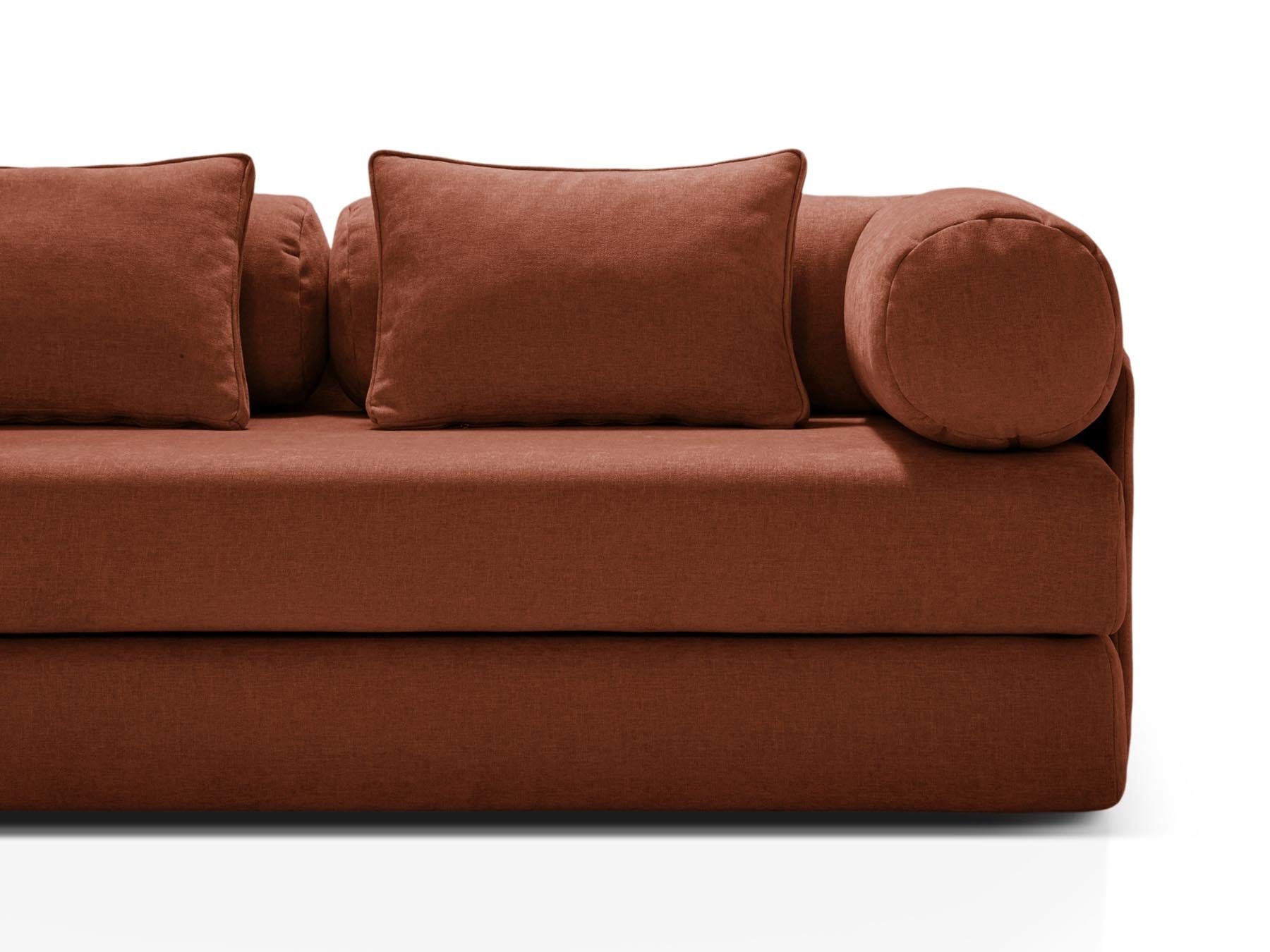 Elegantes 3-Sitzer Sofa Dreamy in Brick-Liberty, ideal für gemütliche Abende und als praktisches Schlafsofa für Übernachtungsgäste.