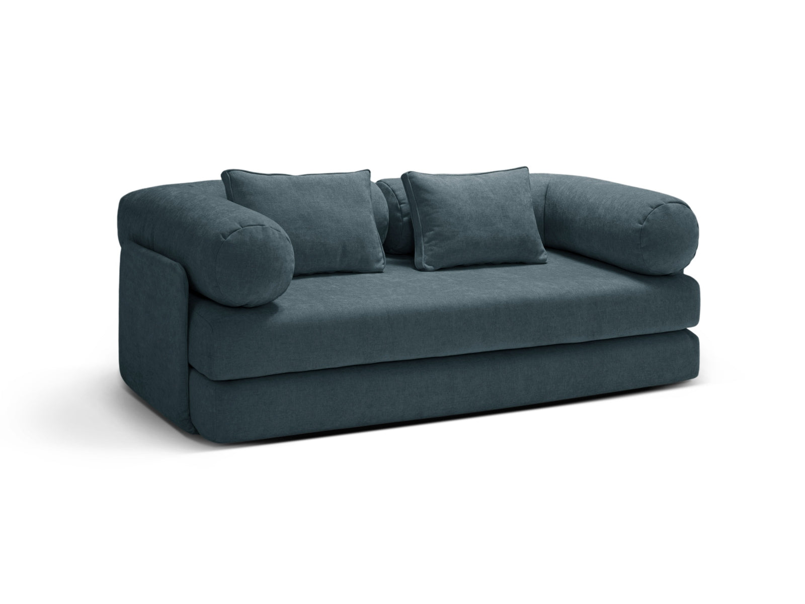 Elegantes 3-Sitzer Sofa Dreamy in tiefem Petrol, ideal als Schlafsofa für entspannte Nächte und stilvolle Wohnräume.