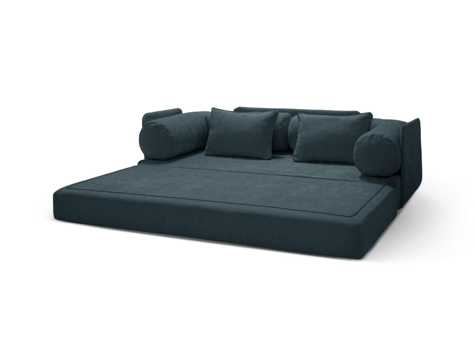 Elegantes 3-Sitzer Sofa Dreamy in tiefem Petrol, ideal als Schlafsofa für entspannte Nächte und stilvolle Wohnräume.