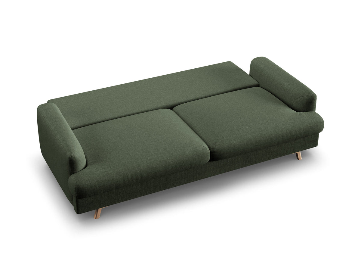 3-Sitzer Sofa Naomi mit Schlaffunktion und Stauraum in Moss Green-Liberty präsentiert im Onlineshop von KAQTU Design AG. Bettsofa ist von Micadoni