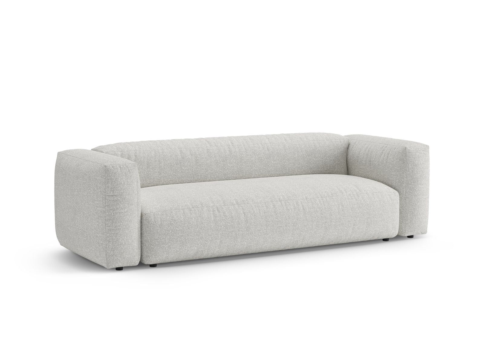 Elegantes 3-Sitzer Sofa Martina in Grey Beige Melange, ideal für Wohnräume und als Schlafgelegenheit, von Micadoni.