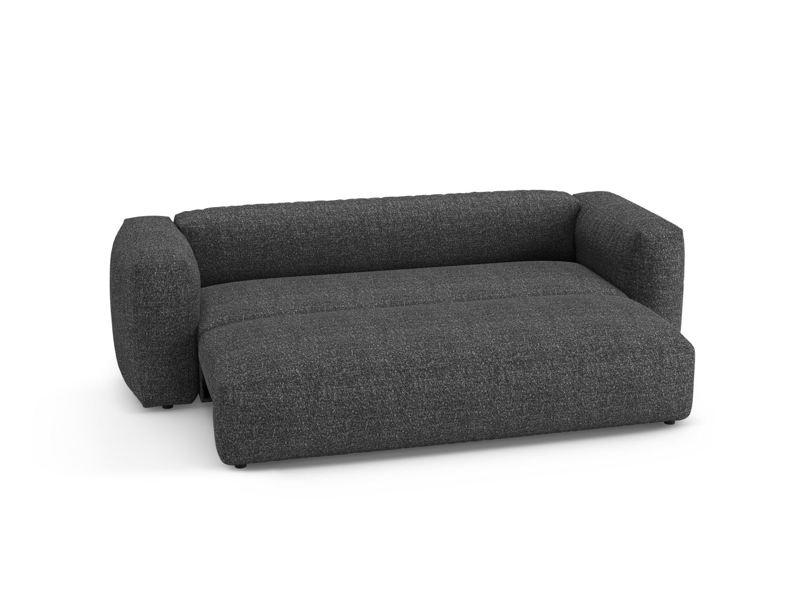 Elegantes 3-Sitzer Sofa Martina in dunklem Grau, ideal als Schlafgelegenheit und für gemütliche Stunden im Wohnzimmer.