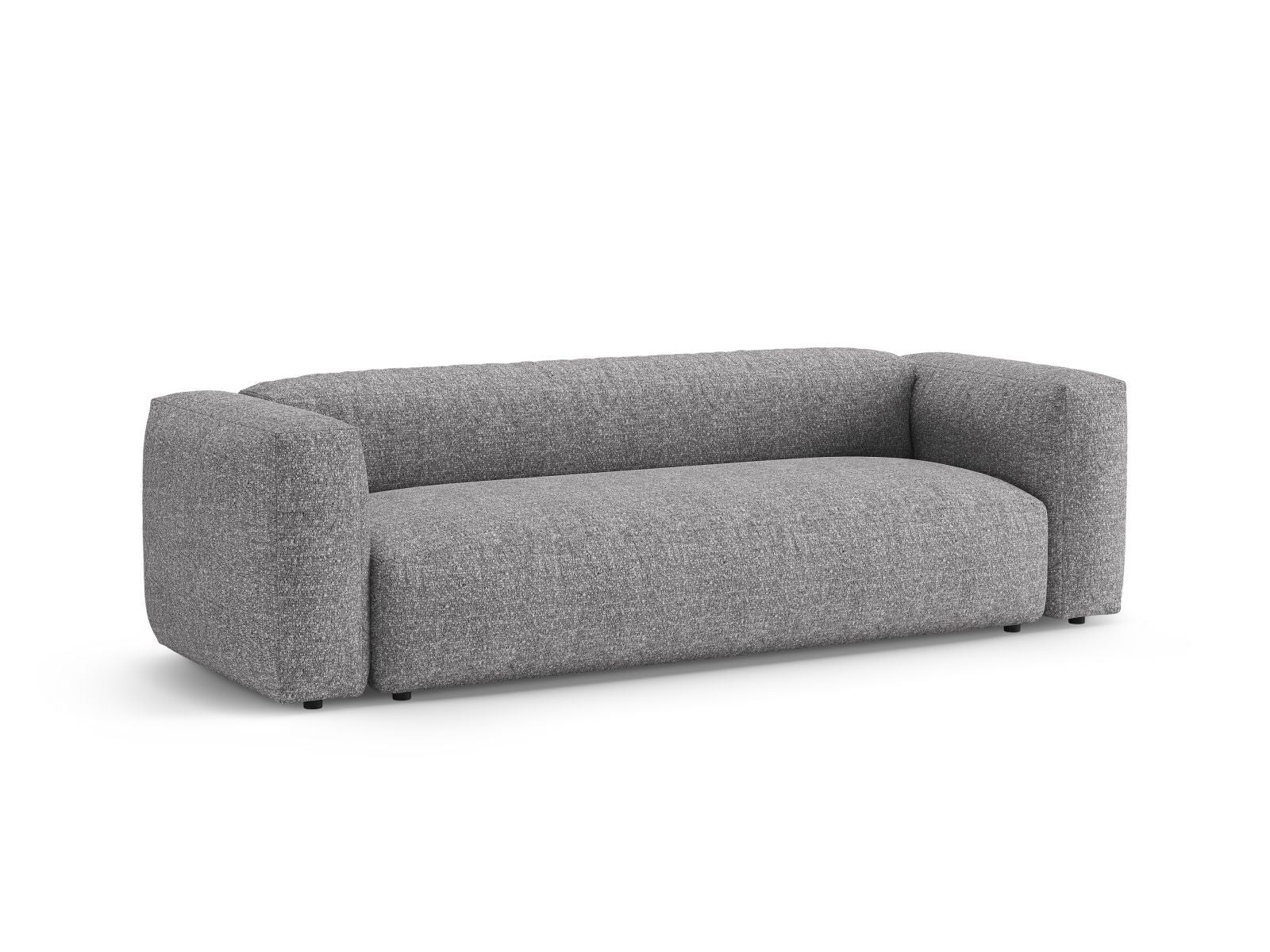 Elegantes 3-Sitzer Sofa Martina in Graphit mit praktischer Schlaffunktion, ideal für stilvolle Wohnräume und Gästeübernachtungen.