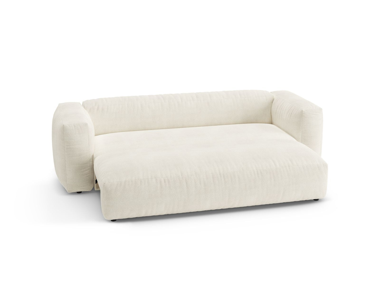 Elegantes 3-Sitzer Bettsofa Martina in Ivory-Monet, ideal für gemütliche Stunden und als komfortable Schlafgelegenheit für Gäste.