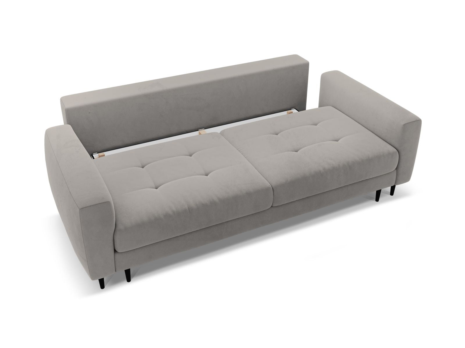 Stylisches 3-Sitzer Sofa Bemy von Micadoni, ideal für Gästeübernachtungen und mit cleverem Stauraum für mehr Ordnung.