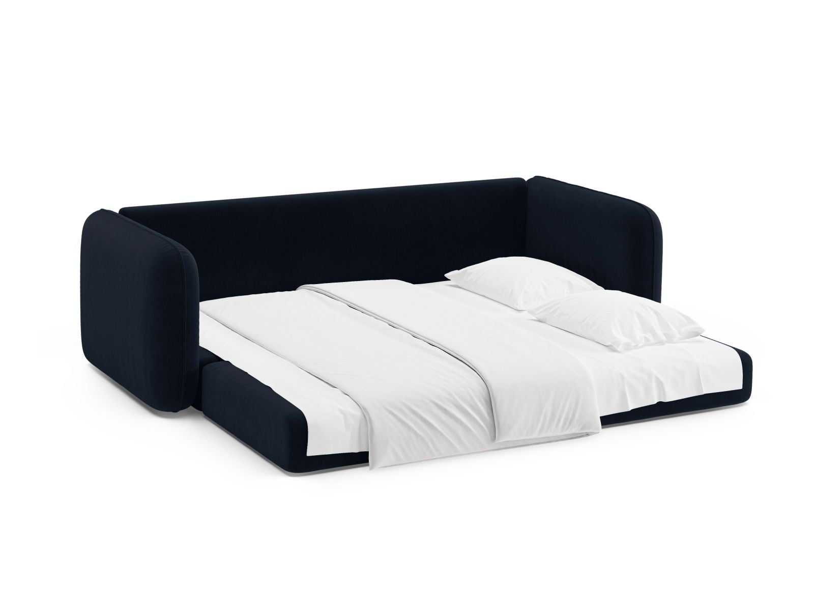 Modernes 3-Sitzer Bettsofa Dormi in Royal Blue, perfekt für entspannte Abende und als praktische Schlaflösung für Übernachtungsgäste.