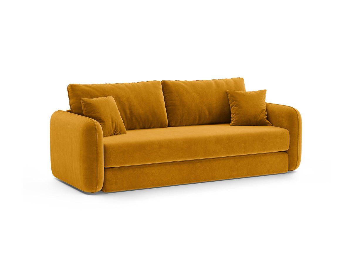 3-Sitzer Sofa mit Schlaffunktion Dormi in Yellow-Salvador präsentiert im Onlineshop von KAQTU Design AG. Bettsofa ist von Micadoni
