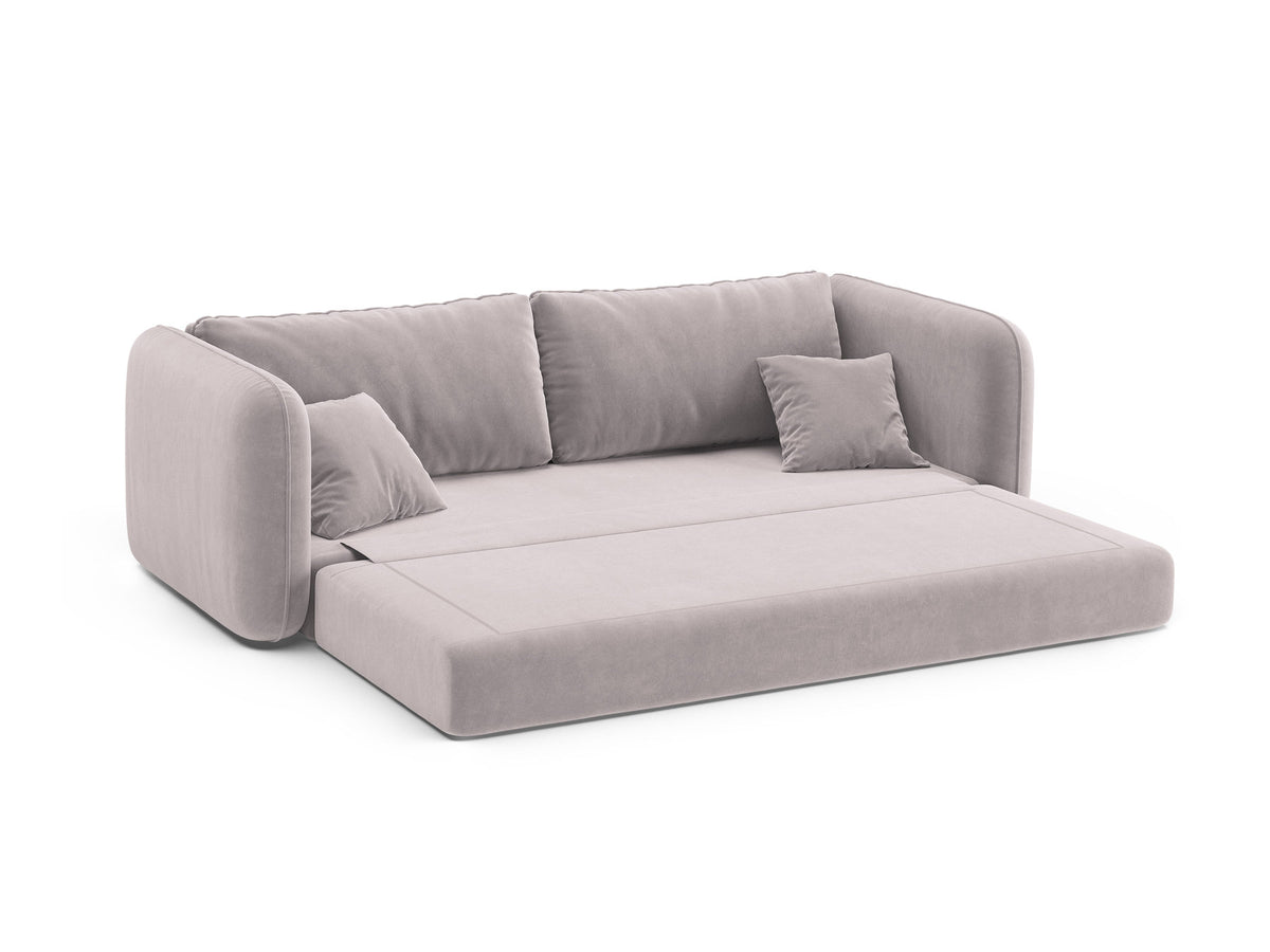 3-Sitzer Sofa mit Schlaffunktion Dormi in Light Grey-Salvador präsentiert im Onlineshop von KAQTU Design AG. Bettsofa ist von Micadoni