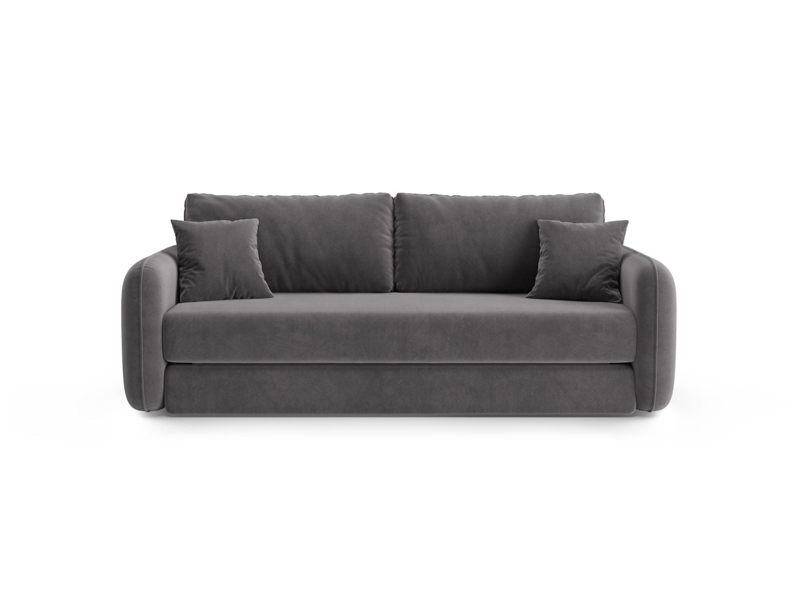 3-Sitzer Sofa mit Schlaffunktion Dormi in Dark Grey-Salvador präsentiert im Onlineshop von KAQTU Design AG. Bettsofa ist von Micadoni