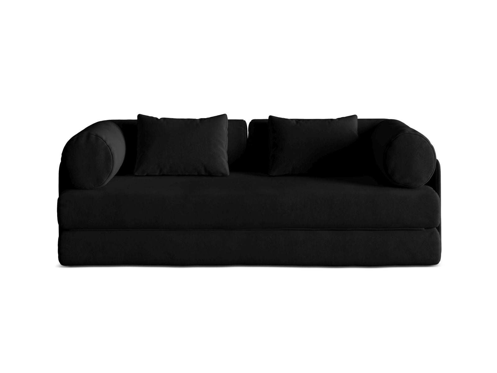 3-Sitzer Sofa mit Schlaffunktion Dreamy in Black-Salvador präsentiert im Onlineshop von KAQTU Design AG. Bettsofa ist von Micadoni