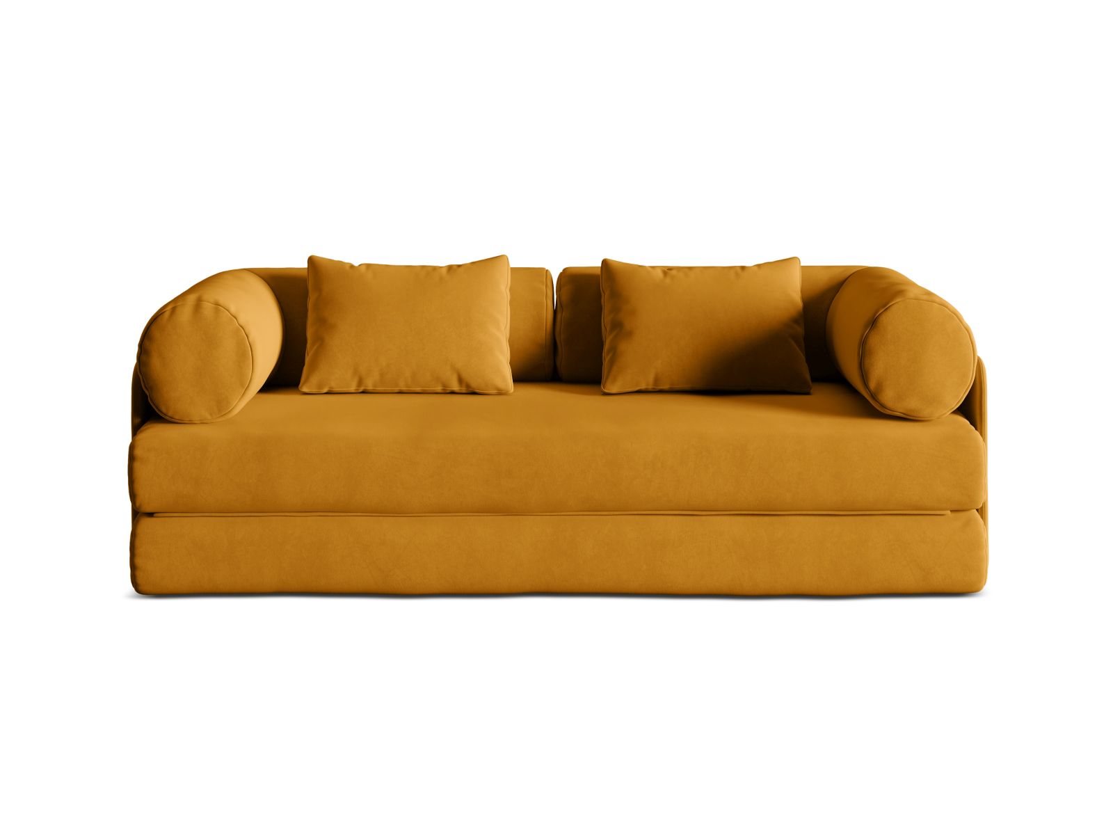 3-Sitzer Sofa mit Schlaffunktion Dreamy in Yellow-Salvador präsentiert im Onlineshop von KAQTU Design AG. Bettsofa ist von Micadoni