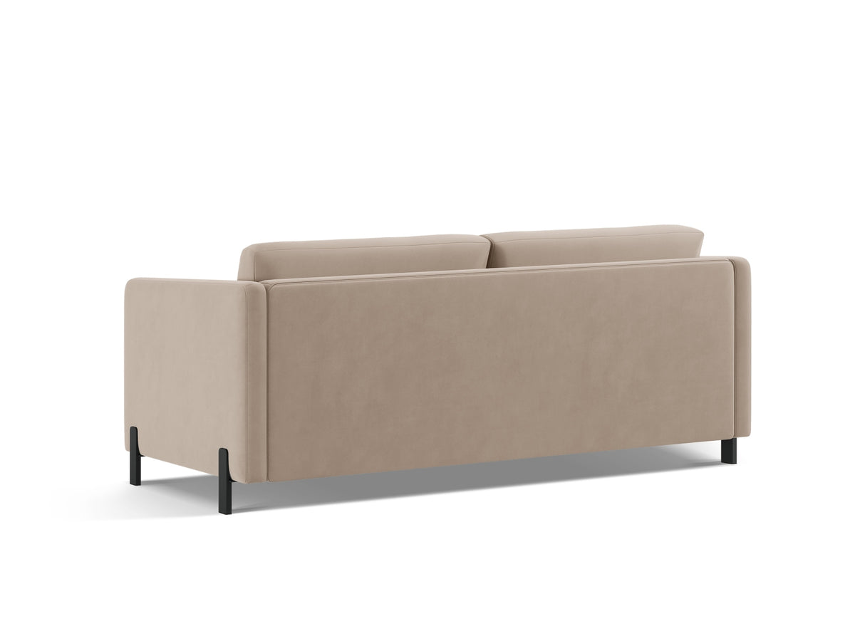 Gloria Velour Sofa mit Schlaffunktion 3 Sitzer in Beige-Salvador präsentiert im Onlineshop von KAQTU Design AG. Bettsofa ist von Micadoni