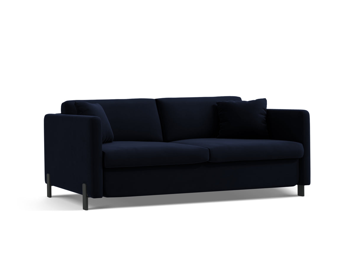 Gloria Velour Sofa mit Schlaffunktion 3 Sitzer in Royal Blue-Salvador präsentiert im Onlineshop von KAQTU Design AG. Bettsofa ist von Micadoni
