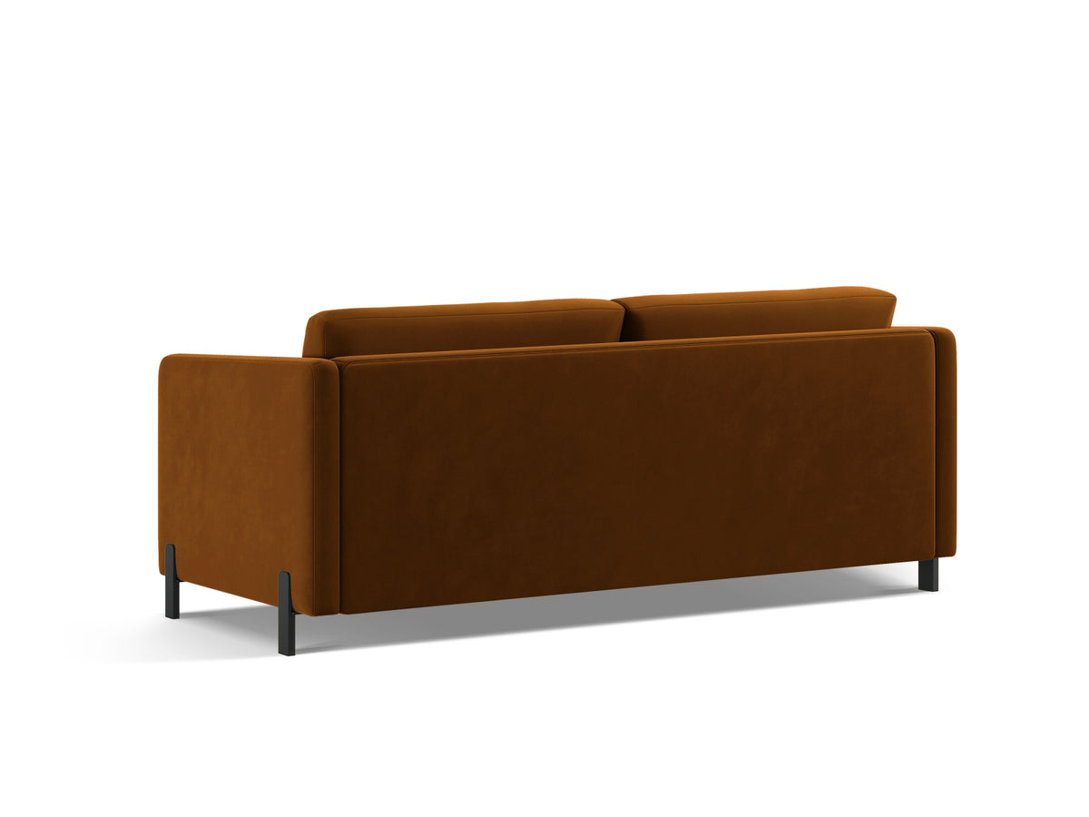 Gloria Velour Sofa mit Schlaffunktion 3 Sitzer in Brown-Salvador präsentiert im Onlineshop von KAQTU Design AG. Bettsofa ist von Micadoni