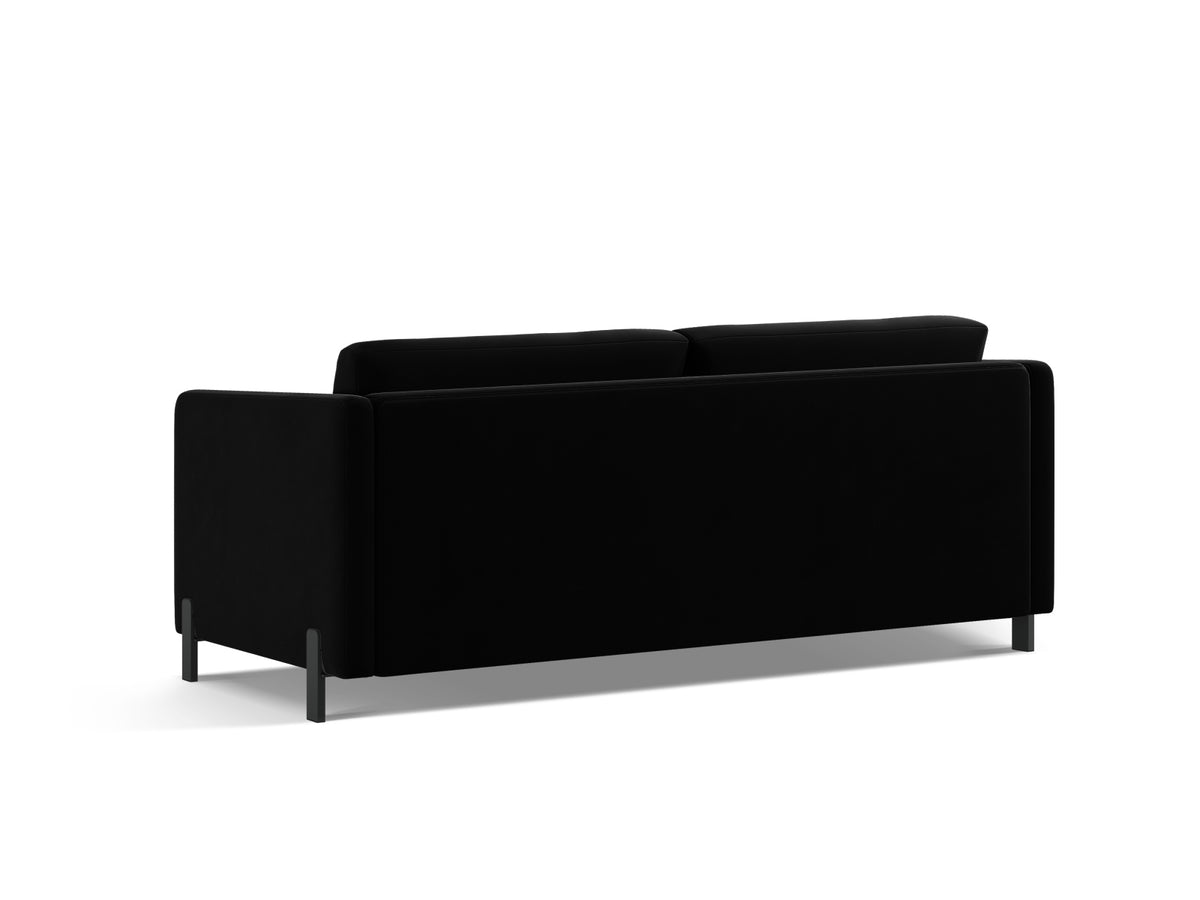 Gloria Velour Sofa mit Schlaffunktion 3 Sitzer in Black-Salvador präsentiert im Onlineshop von KAQTU Design AG. Bettsofa ist von Micadoni