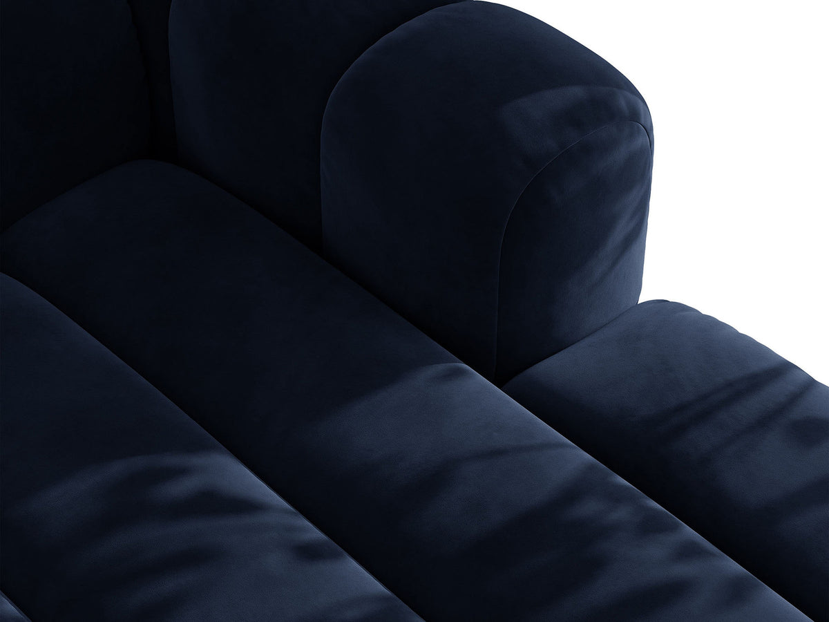 Micadoni Lupine 3er Sofa in leichtem Beige mit Bettfunktion, Stauraum im Bettkasten und schwarzen Kunststoffbeinen, Stoffbezug Eden 2 Pearl