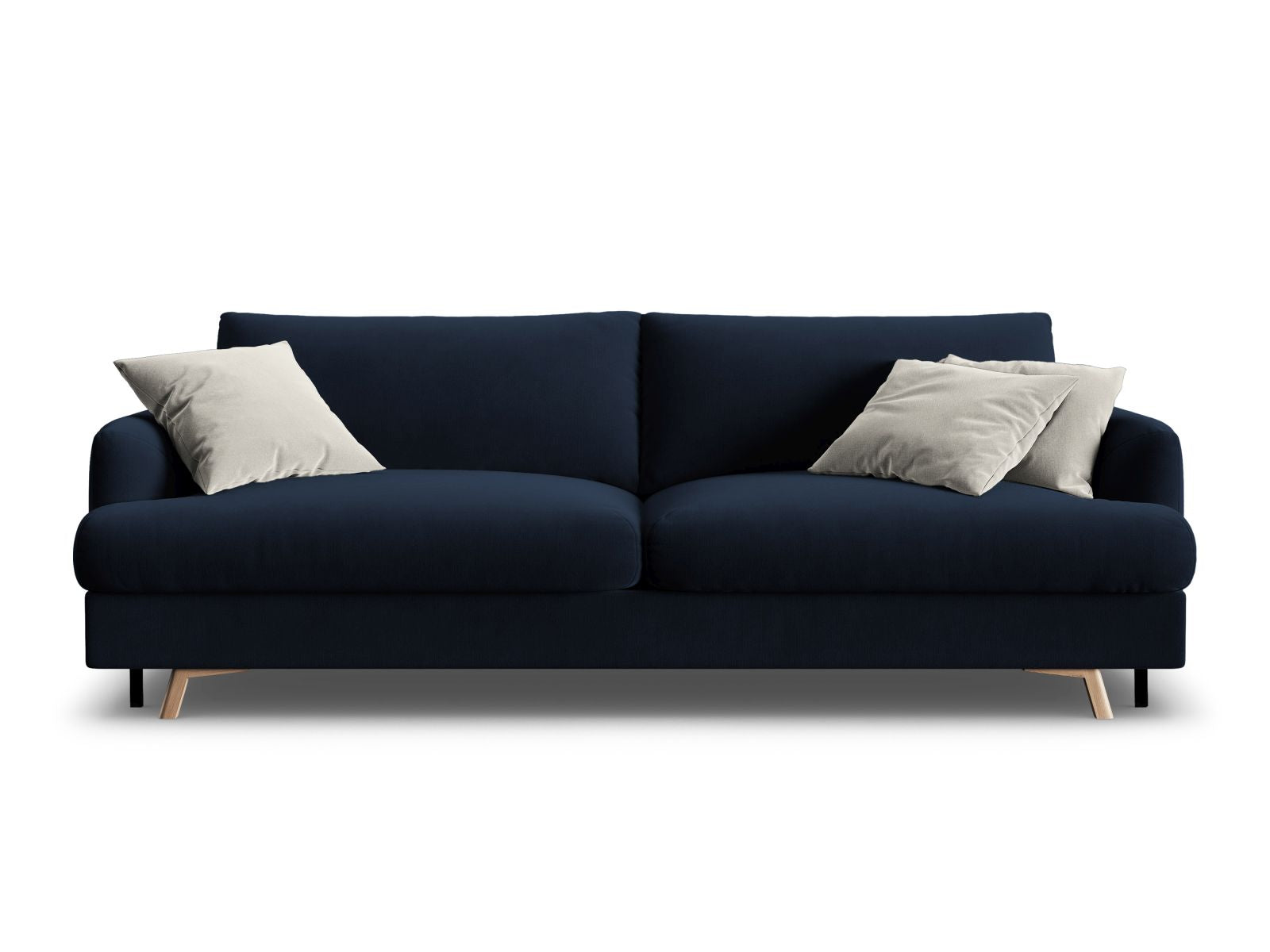 3-Sitzer Sofa Naomi mit Schlaffunktion und Stauraum in Royal Blue-Salvador präsentiert im Onlineshop von KAQTU Design AG. Bettsofa ist von Micadoni