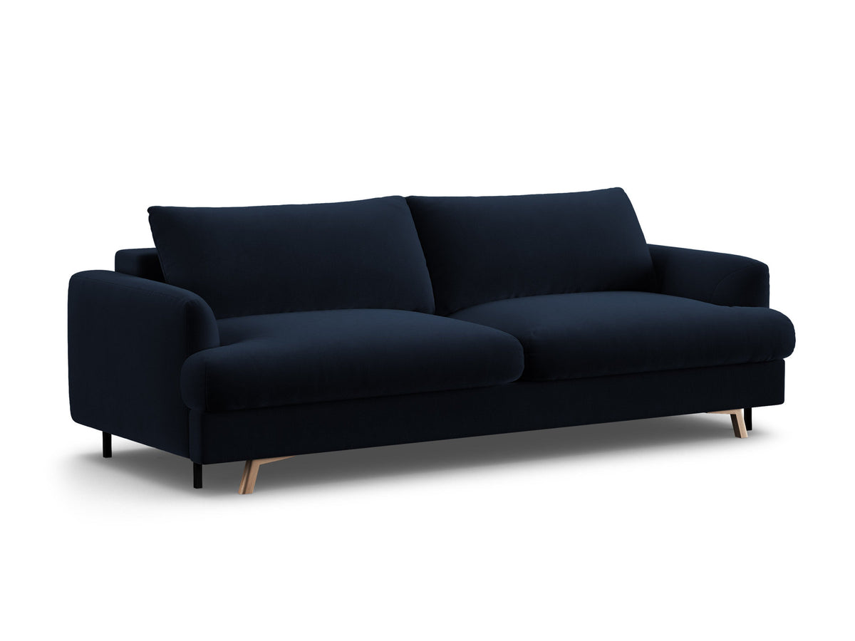 3-Sitzer Sofa Naomi mit Schlaffunktion und Stauraum in Royal Blue-Salvador präsentiert im Onlineshop von KAQTU Design AG. Bettsofa ist von Micadoni