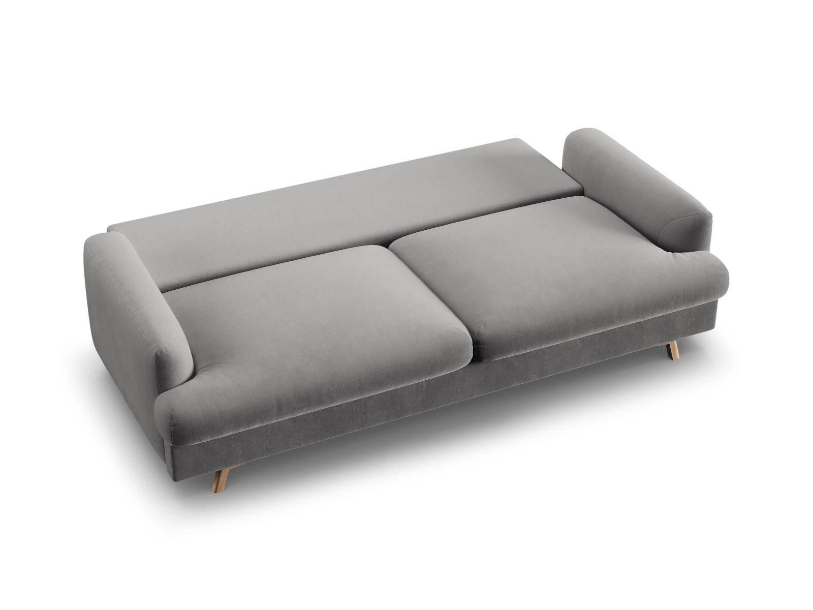 Modernes 3-Sitzer Bettsofa Naomi mit Schlaffunktion, stilvollem Design und cleverem Stauraum für vielseitige Nutzung im Wohnraum.