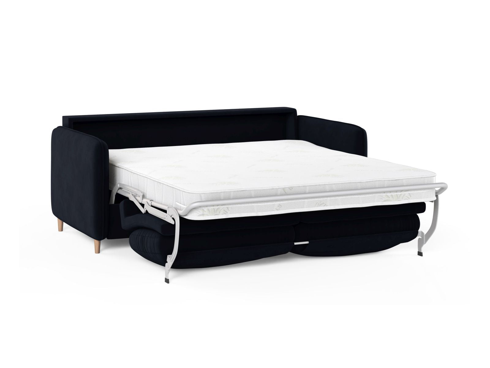Elegantes 3-Sitzer Sofa Simo in Royal Blue, ideal für stilvolle Wohnräume und als komfortable Schlafgelegenheit für Gäste.