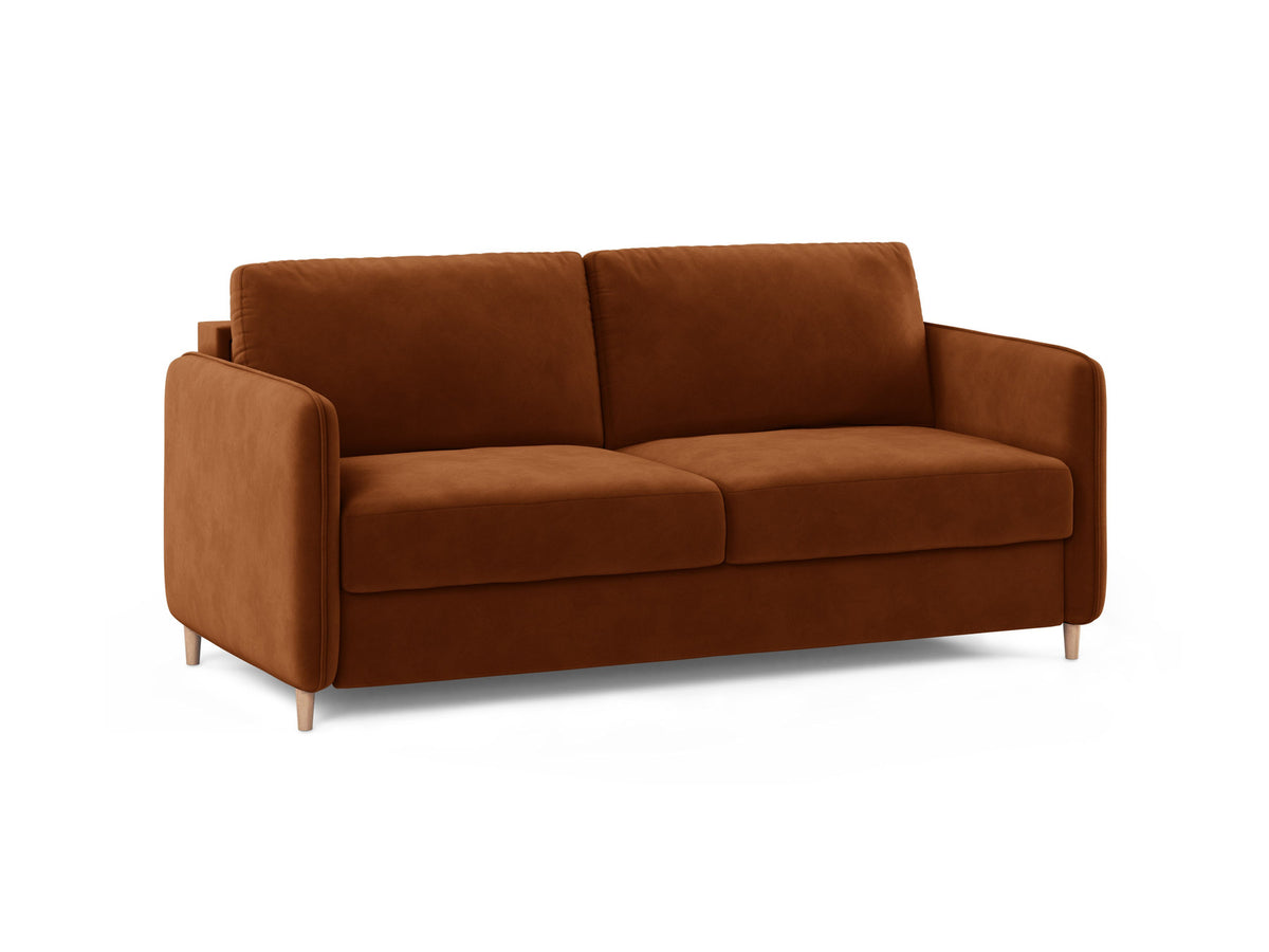 3-Sitzer Sofa mit Schlaffunktion Simo in Terracotta-Salvador präsentiert im Onlineshop von KAQTU Design AG. Bettsofa ist von Micadoni