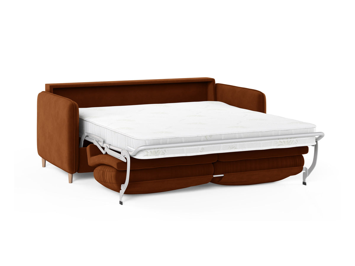 3-Sitzer Sofa mit Schlaffunktion Simo in Terracotta-Salvador präsentiert im Onlineshop von KAQTU Design AG. Bettsofa ist von Micadoni