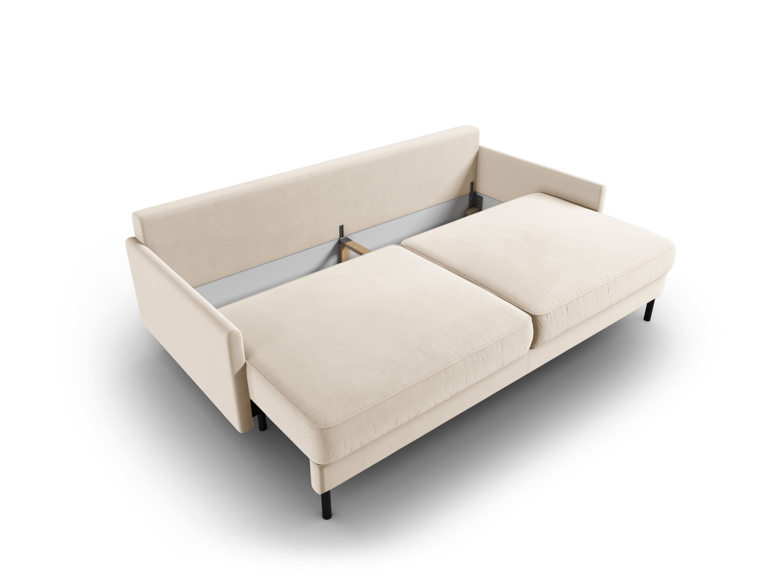 Erleben Sie das stilvolle Scott Velour Sofa von Micadoni: 3-Sitzer mit praktischer Schlaffunktion und integriertem Stauraum – ideal für Ihr Zuhause.