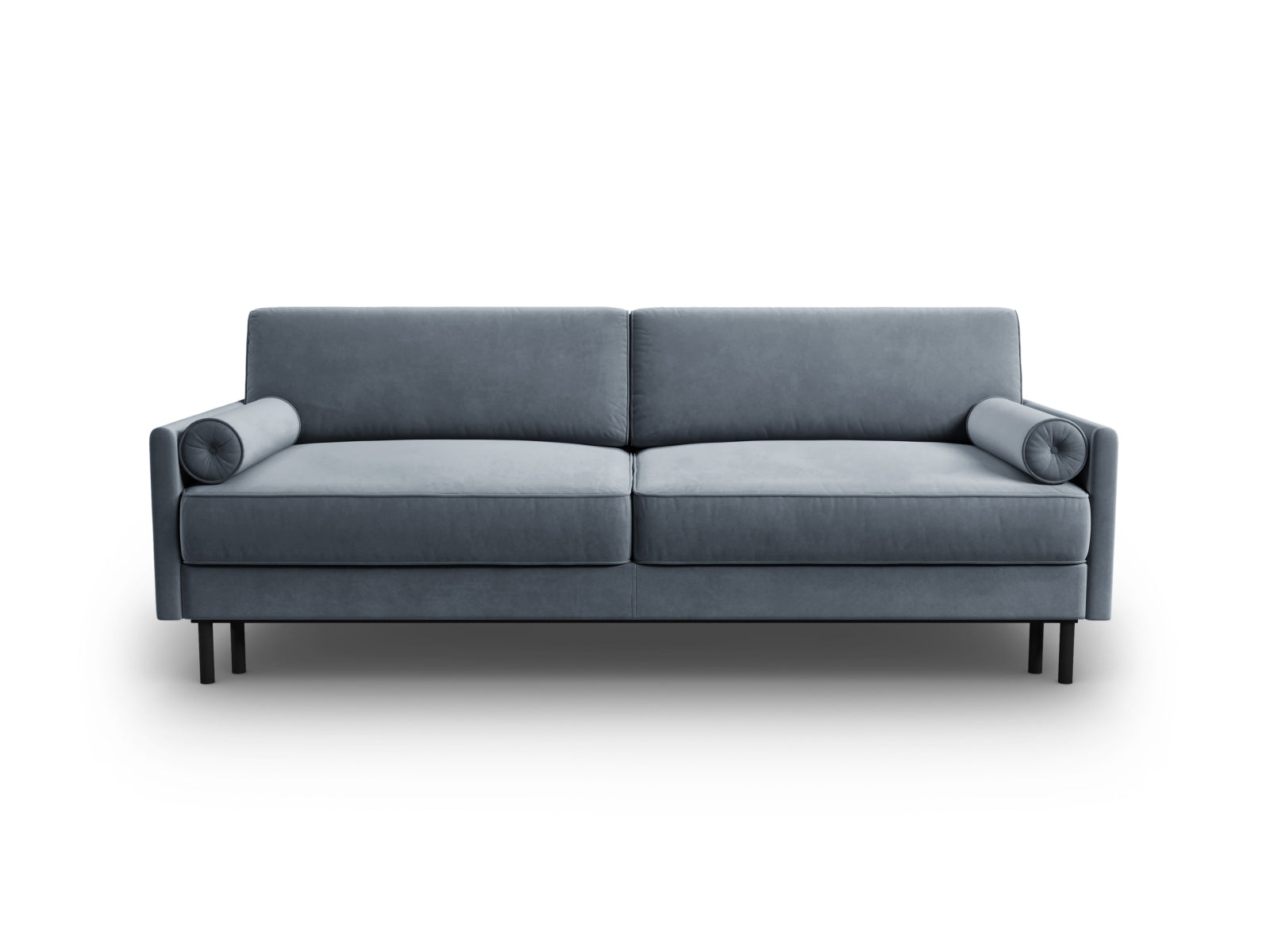 Scott Velour Sofa mit Schlaffunktion und Stauraum 3 Sitzer in Light Blue-Bluvel präsentiert im Onlineshop von KAQTU Design AG. Bettsofa ist von Micadoni