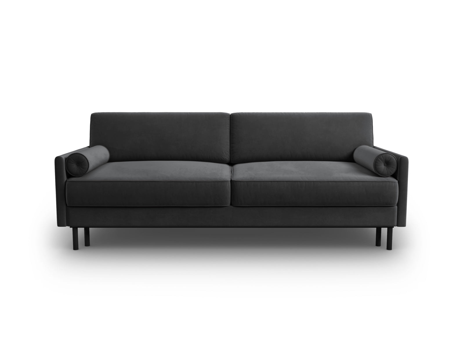 Scott Velour Sofa mit Schlaffunktion und Stauraum 3 Sitzer in Grey präsentiert im Onlineshop von KAQTU Design AG. Bettsofa ist von Micadoni