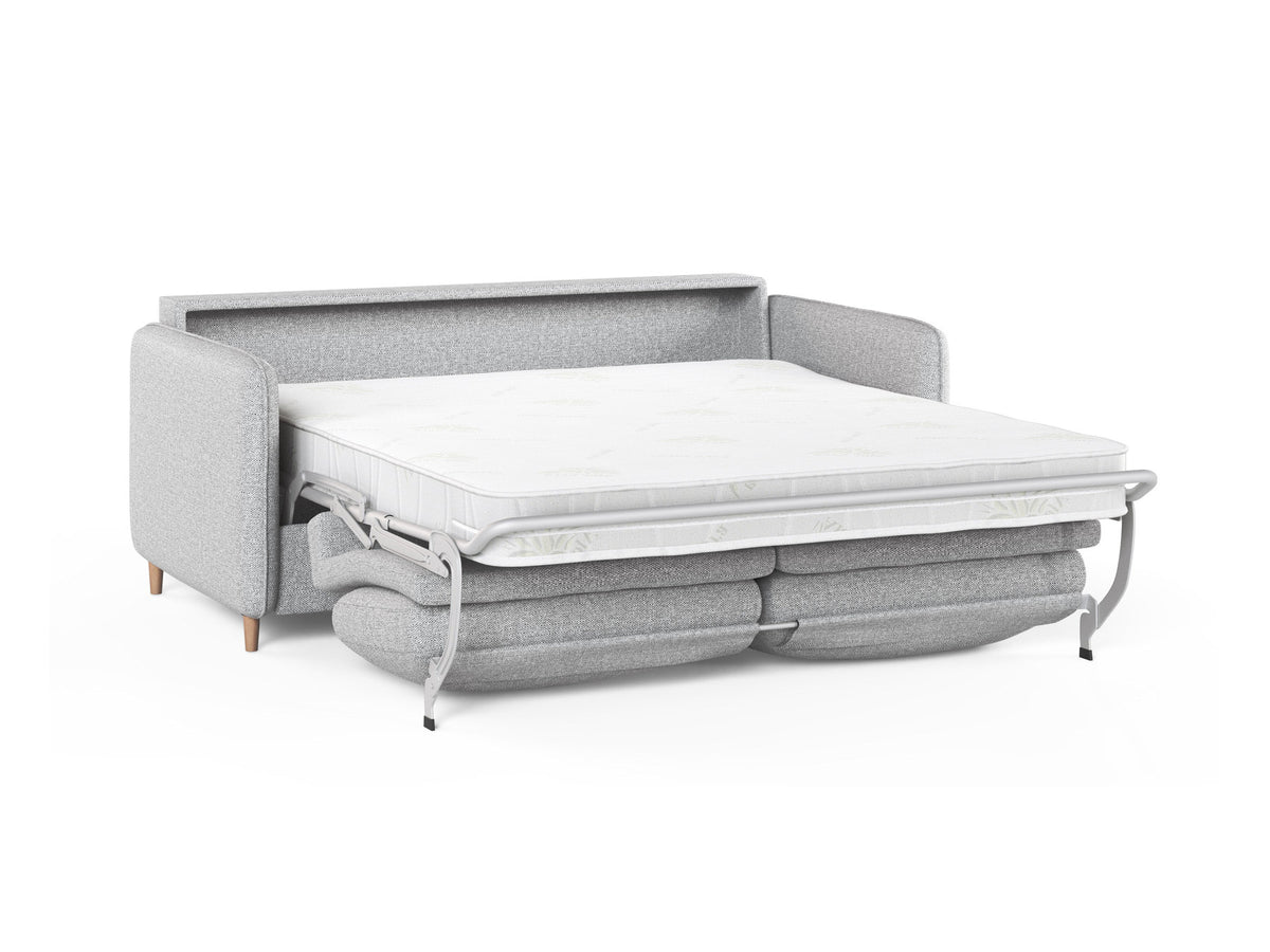 3-Sitzer Sofa mit Schlaffunktion Simo in Light Grey-Babel präsentiert im Onlineshop von KAQTU Design AG. Bettsofa ist von Micadoni