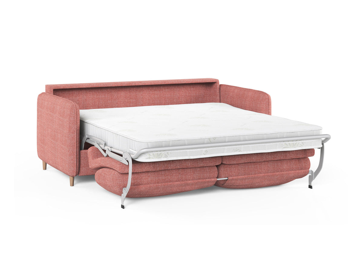 3-Sitzer Sofa mit Schlaffunktion Simo in Red-Babel präsentiert im Onlineshop von KAQTU Design AG. Bettsofa ist von Micadoni