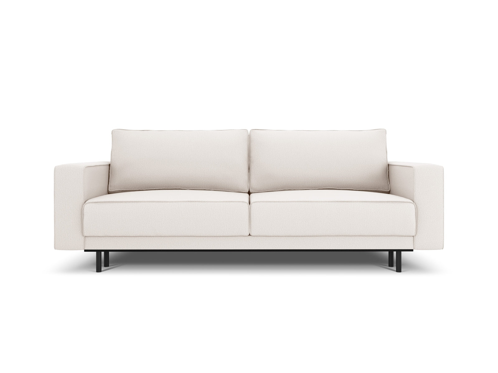 Caro Sofa mit Schlaffunktion und Stauraum 3 Sitzer in Light Beige-Megan präsentiert im Onlineshop von KAQTU Design AG. Bettsofa ist von Micadoni