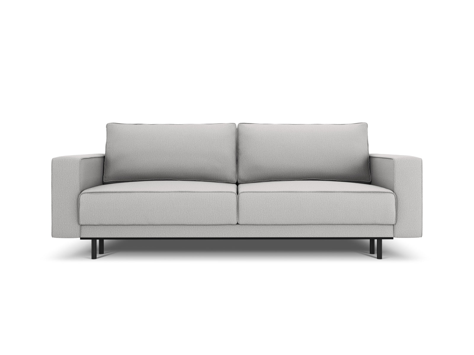 Caro Sofa mit Schlaffunktion und Stauraum 3 Sitzer in Light Grey-Megan präsentiert im Onlineshop von KAQTU Design AG. Bettsofa ist von Micadoni