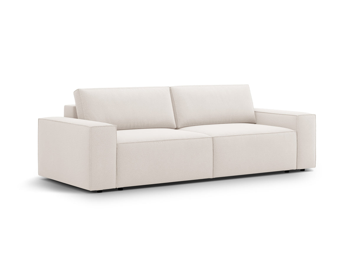 Jodie Sofa mit Schlaffunktion und Stauraumbox 3 Sitzer in Light Beige-Megan präsentiert im Onlineshop von KAQTU Design AG. Bettsofa ist von Micadoni