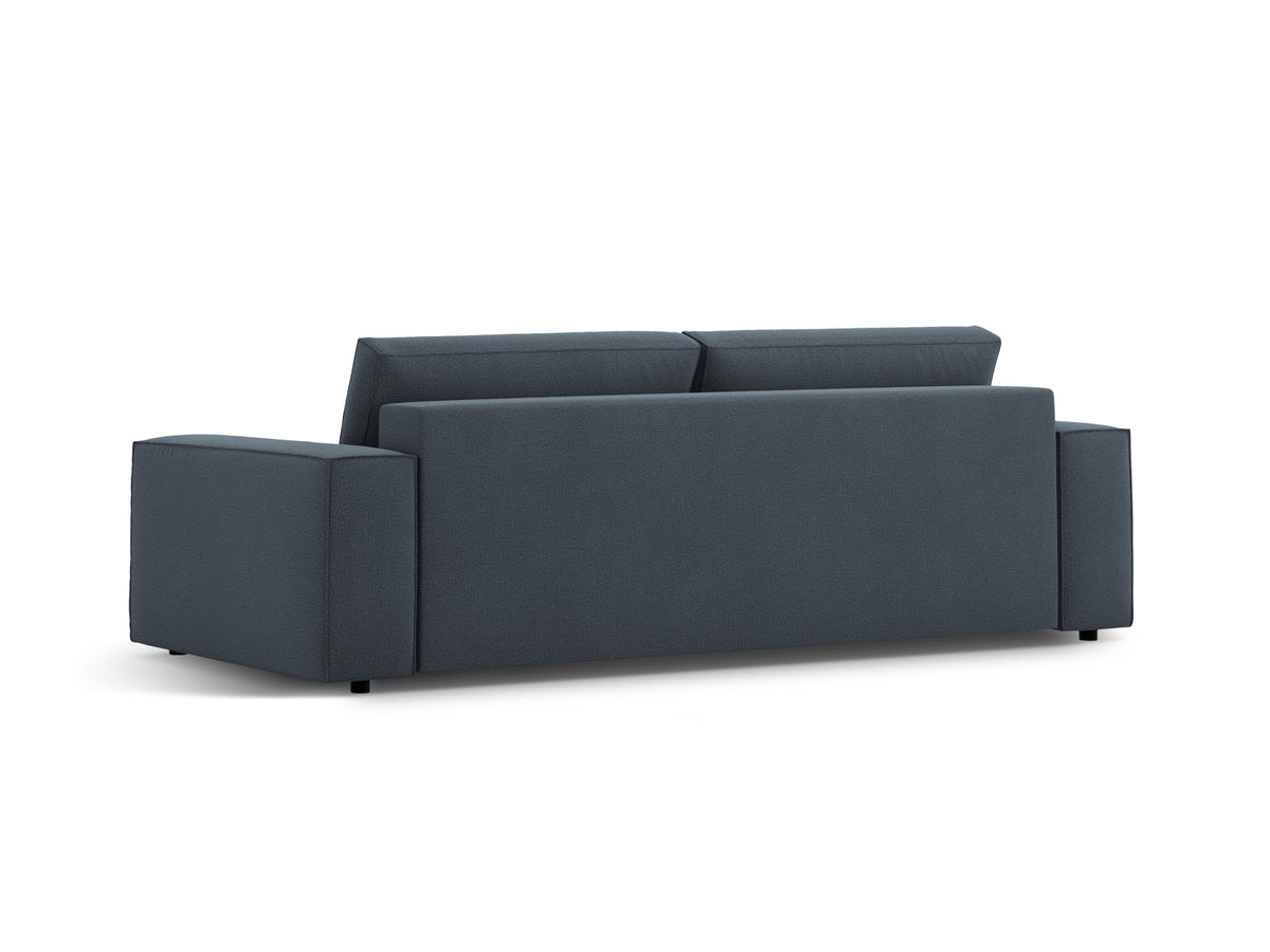 Jodie Sofa mit Schlaffunktion und Stauraumbox 3 Sitzer in Blue-Megan präsentiert im Onlineshop von KAQTU Design AG. Bettsofa ist von Micadoni