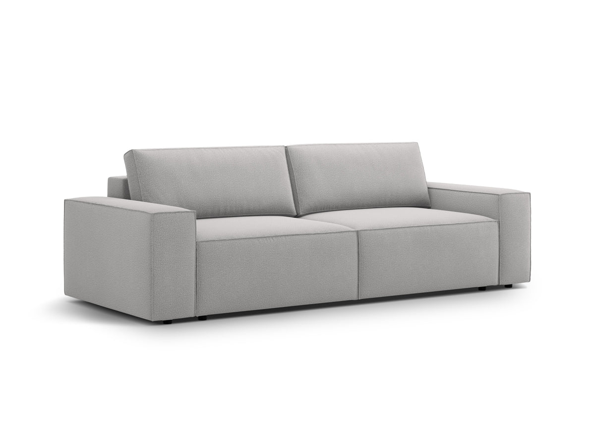 Jodie Sofa mit Schlaffunktion und Stauraumbox 3 Sitzer in Light Grey-Megan präsentiert im Onlineshop von KAQTU Design AG. Bettsofa ist von Micadoni