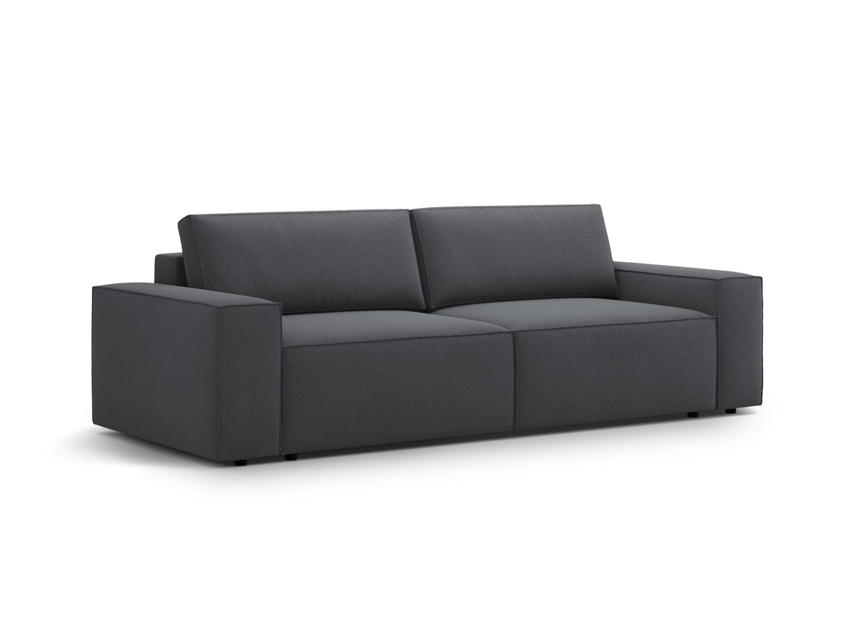 Jodie Sofa mit Schlaffunktion und Stauraumbox 3 Sitzer in Dark Grey-Megan präsentiert im Onlineshop von KAQTU Design AG. Bettsofa ist von Micadoni