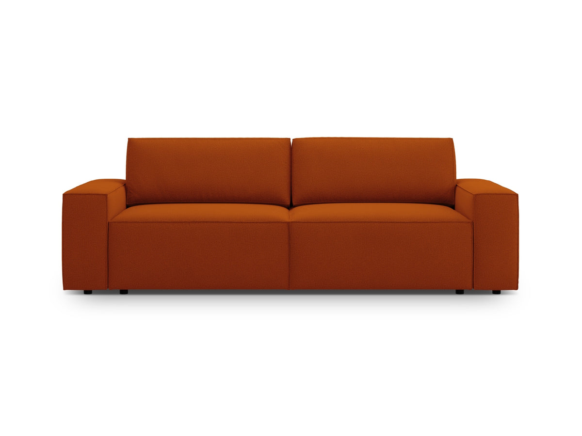 Jodie Sofa mit Schlaffunktion und Stauraumbox 3 Sitzer in Terracotta-Megan präsentiert im Onlineshop von KAQTU Design AG. Bettsofa ist von Micadoni