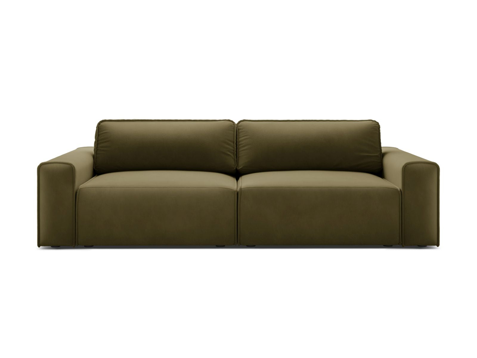 3-Sitzer Sofa Victor mit Schlaffunktion und Stauraum in Moss Green Melange-Paris präsentiert im Onlineshop von KAQTU Design AG. Bettsofa ist von Micadoni