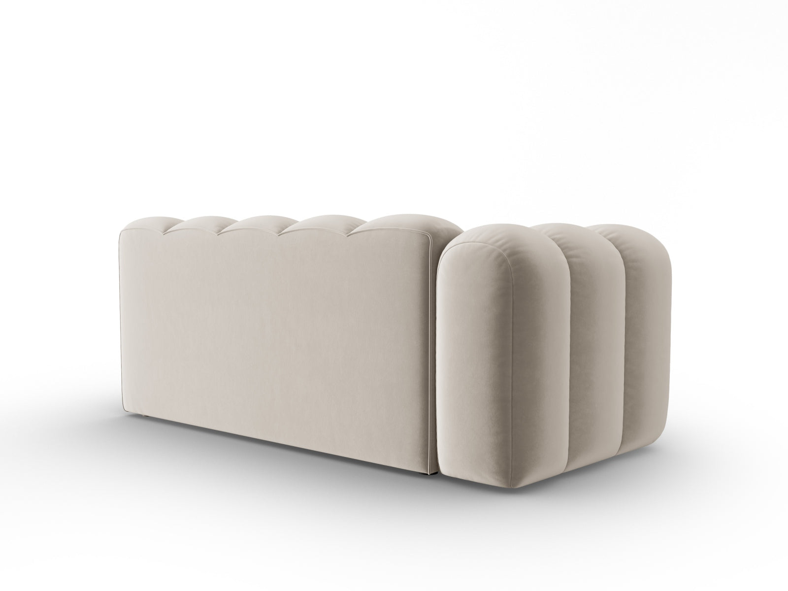 Elegantes, linksseitiges 3-Sitzer Sofa aus Velours von Micadoni, perfekt für stilvolle Wohnräume und entspannte Abende.