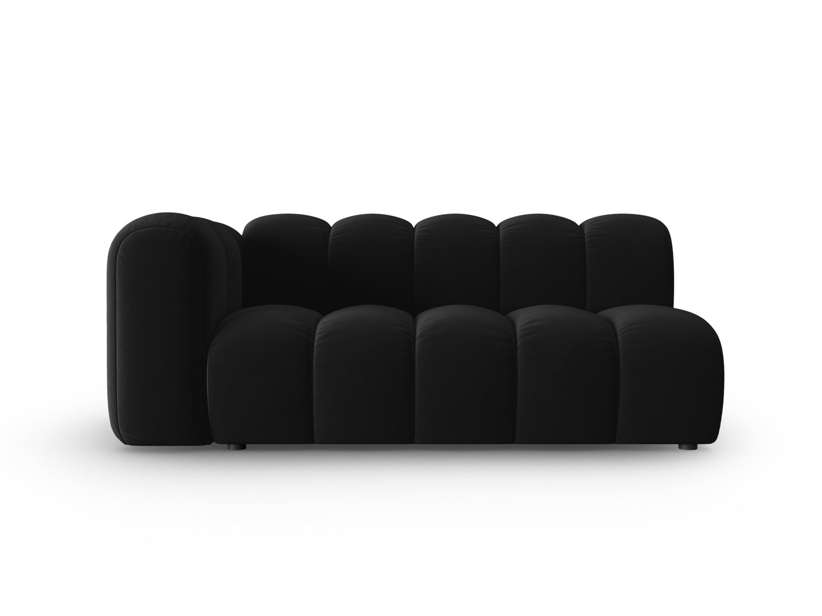 Lupine Velour links Modular Sofa 3 Sitzer in Black präsentiert im Onlineshop von KAQTU Design AG. Modulares Sofa ist von Micadoni