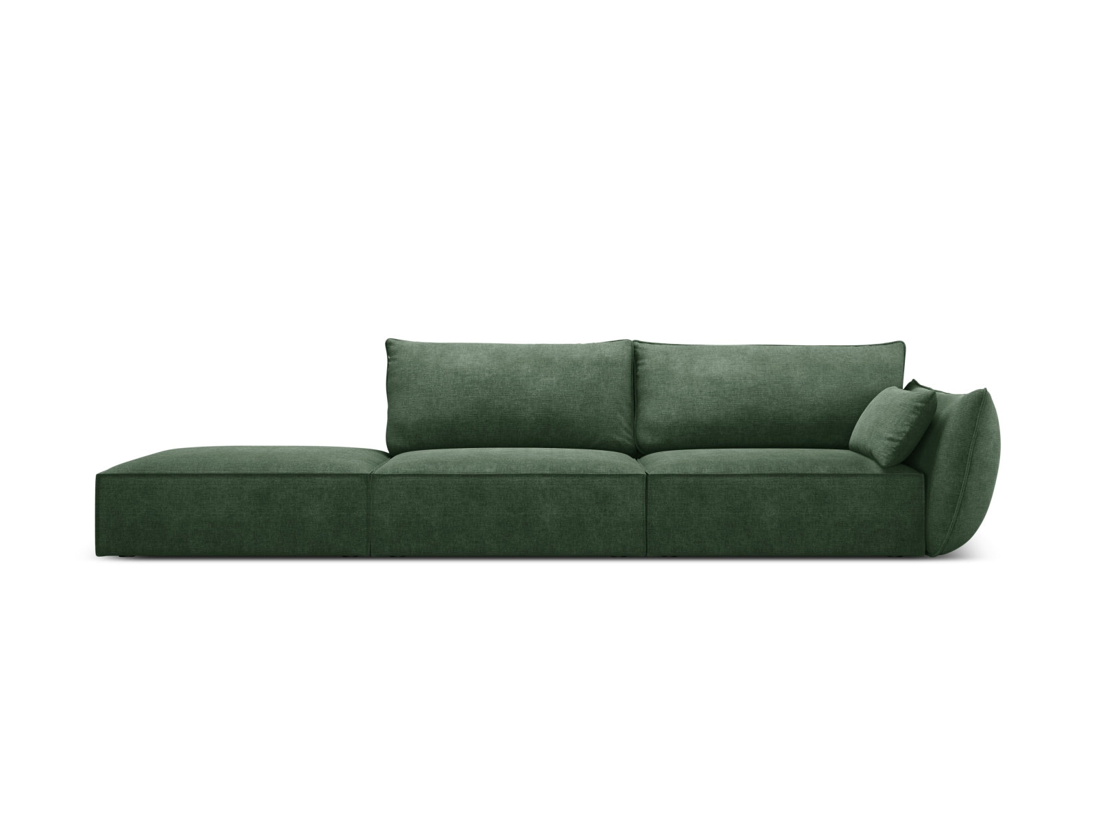 Kaelle Sofa links 4 Sitzer in Bottle Green-Over The Horizon präsentiert im Onlineshop von KAQTU Design AG. L-Sofa links ist von Micadoni