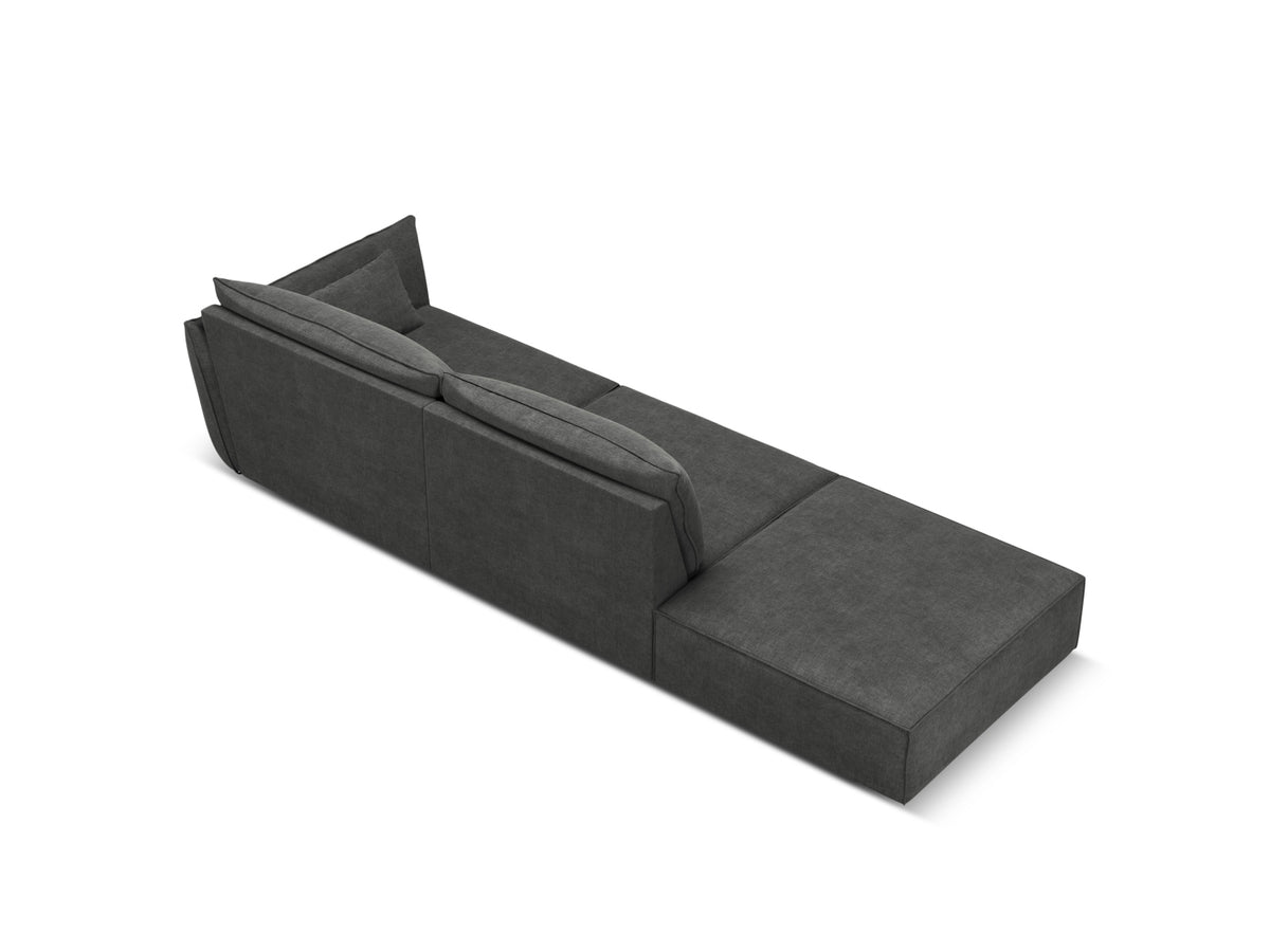 Kaelle Sofa links 4 Sitzer in Dark Grey-Over The Horizon präsentiert im Onlineshop von KAQTU Design AG. L-Sofa links ist von Micadoni