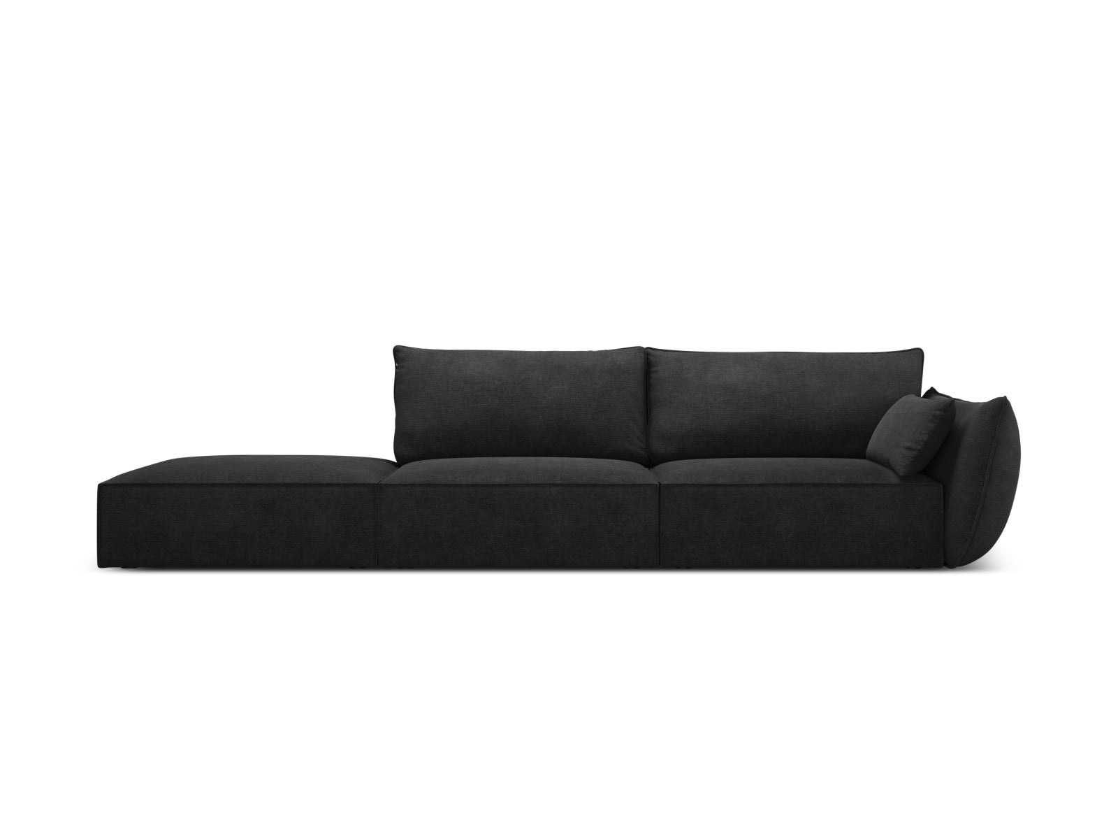 Kaelle Sofa links 4 Sitzer in Black-Over The Horizon präsentiert im Onlineshop von KAQTU Design AG. L-Sofa links ist von Micadoni